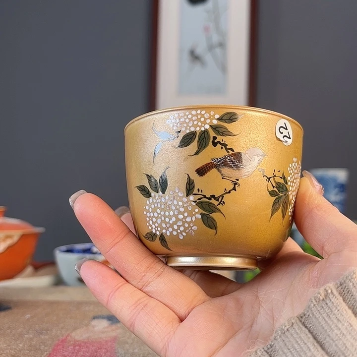 摆件景德镇陶瓷茶杯多