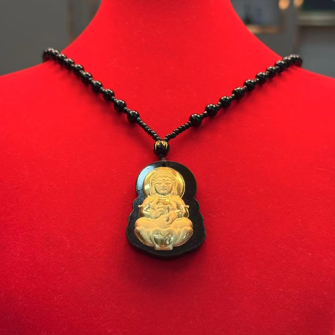 璀璨设计Y1997金观音吊坠配绳J149