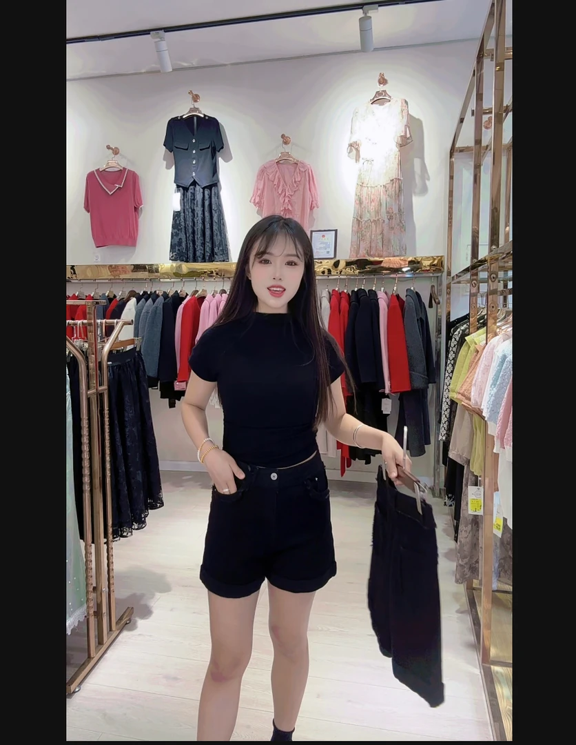 黑色牛仔短裤百搭气质减龄夏季休闲