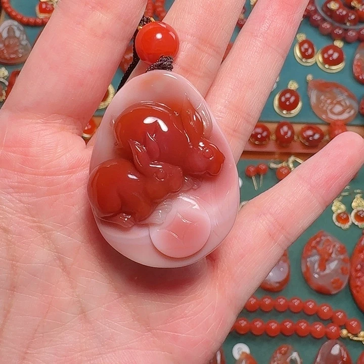 南红玛瑙未镶嵌吊坠