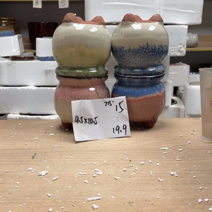 紫砂花盆多肉陶土花盆微瑕15