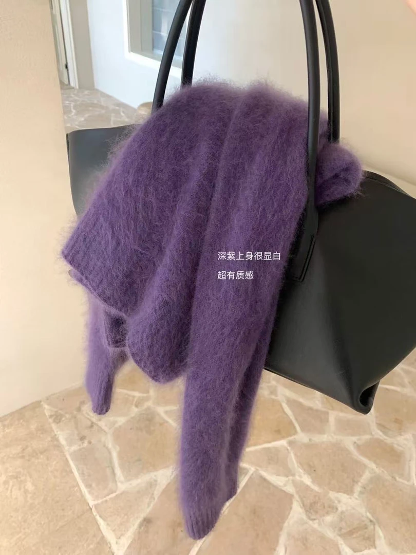 羊绒款拉毛圆领慵懒套头针织衫  JX01