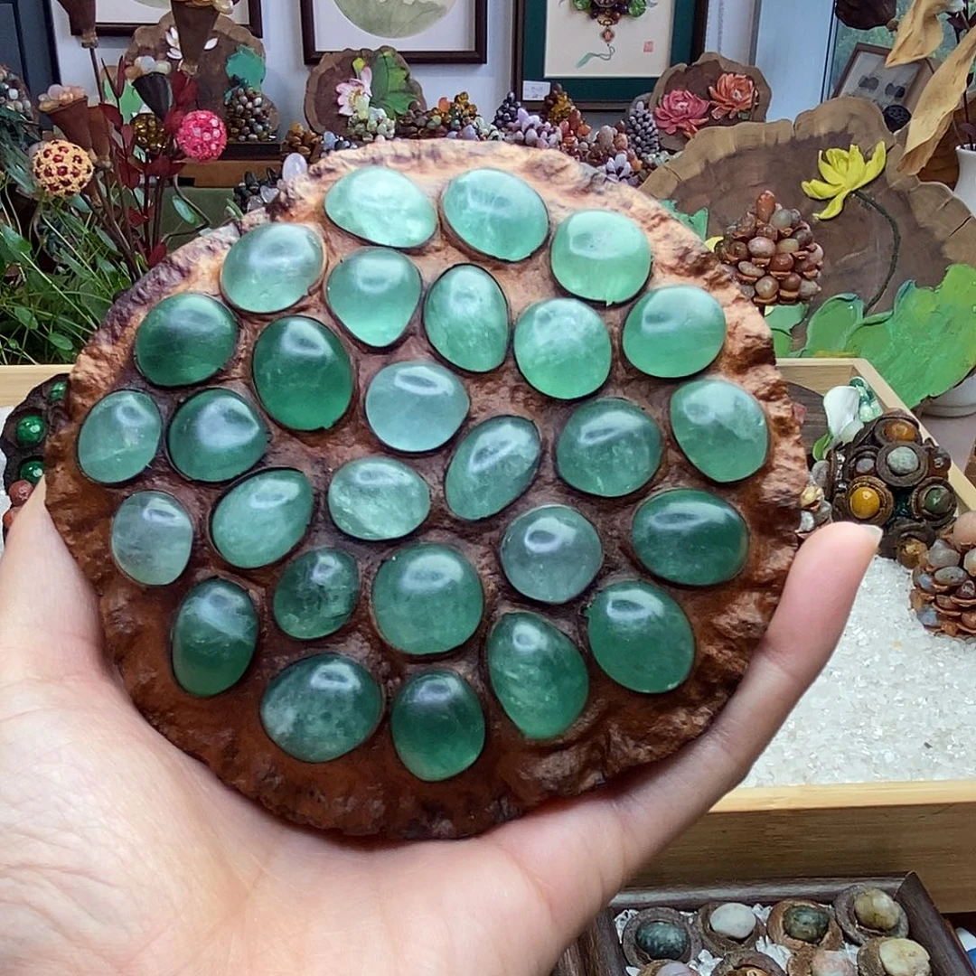 木石院子的莲蓬摆件79