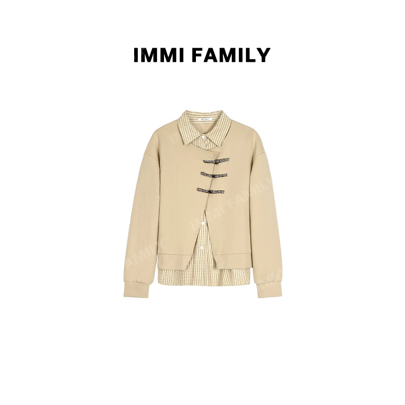 有货彩虹#83295加绒冬季福利加BB绒假两件卫衣，衣长：62cm