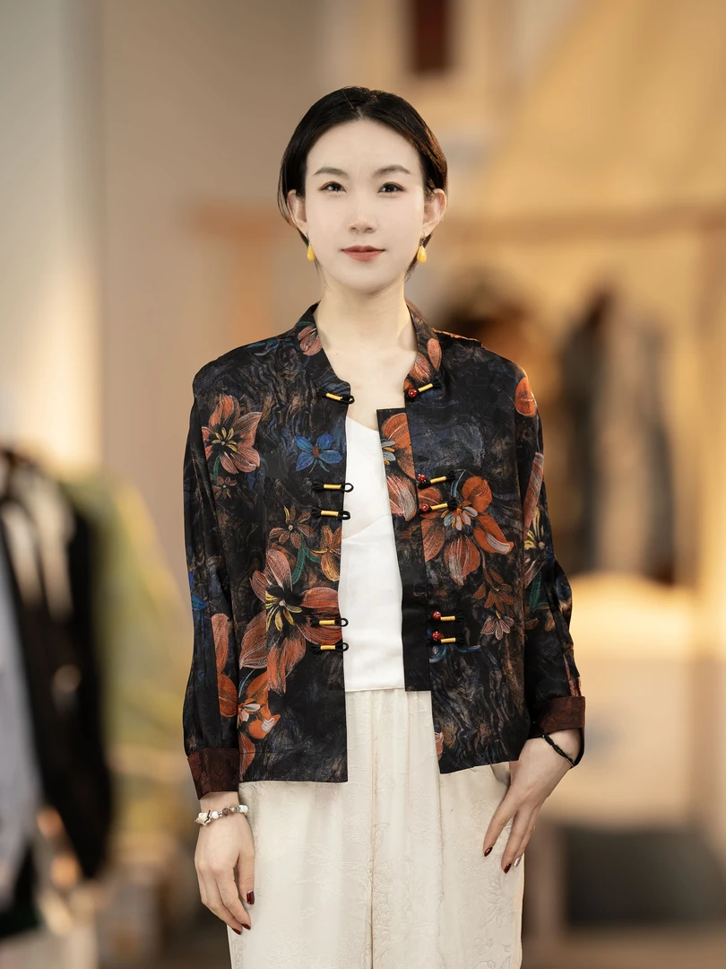 [手绘彩花]春季新款外套3009