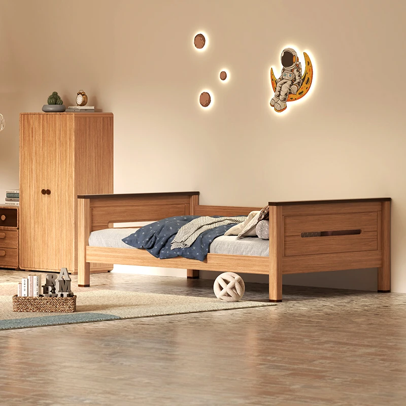 金丝檀木 全实木独立下床简约家用儿童房美式单人青少年