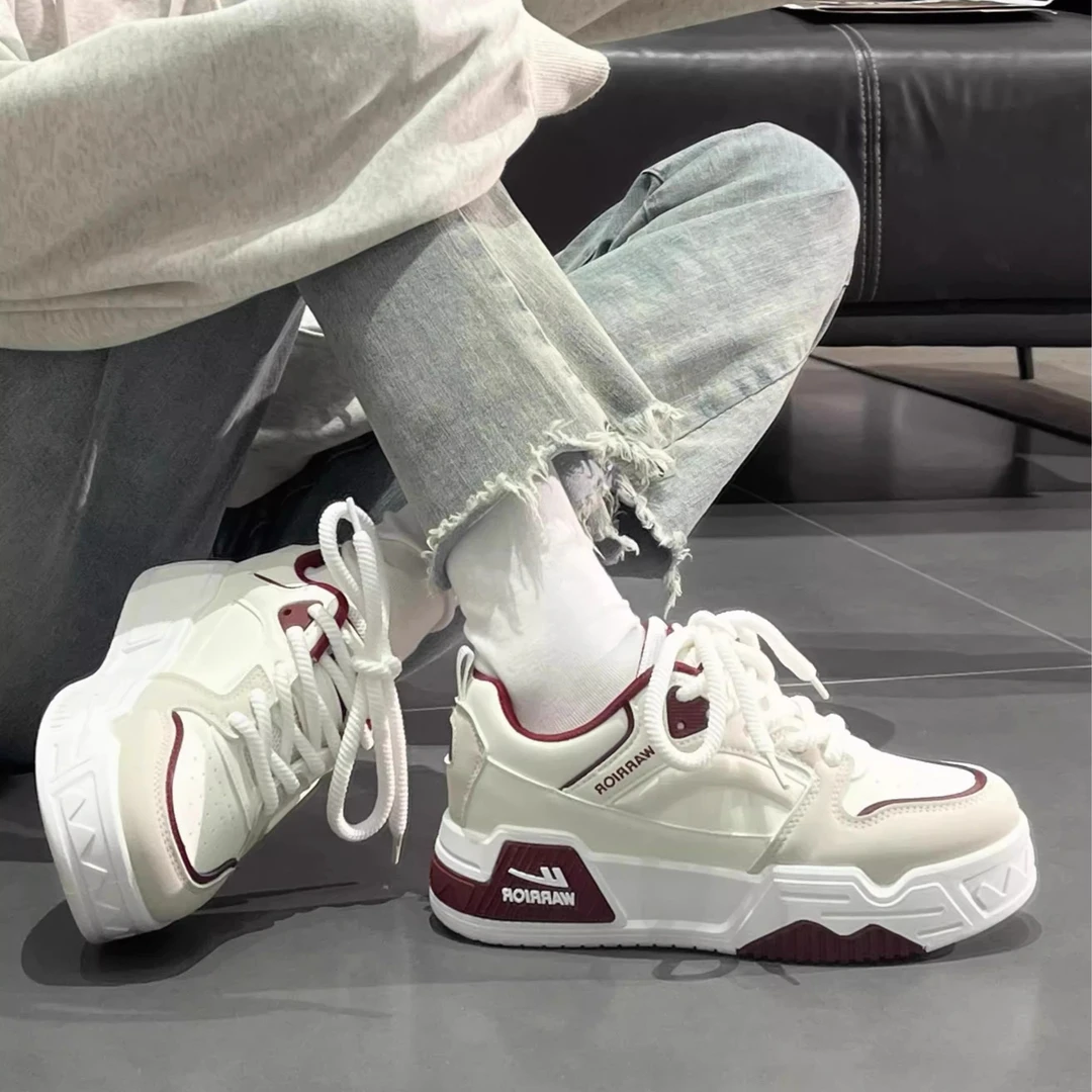 回力厚底安可拉红女爆款2025新款春秋百搭鞋子小众原创增高板鞋潮