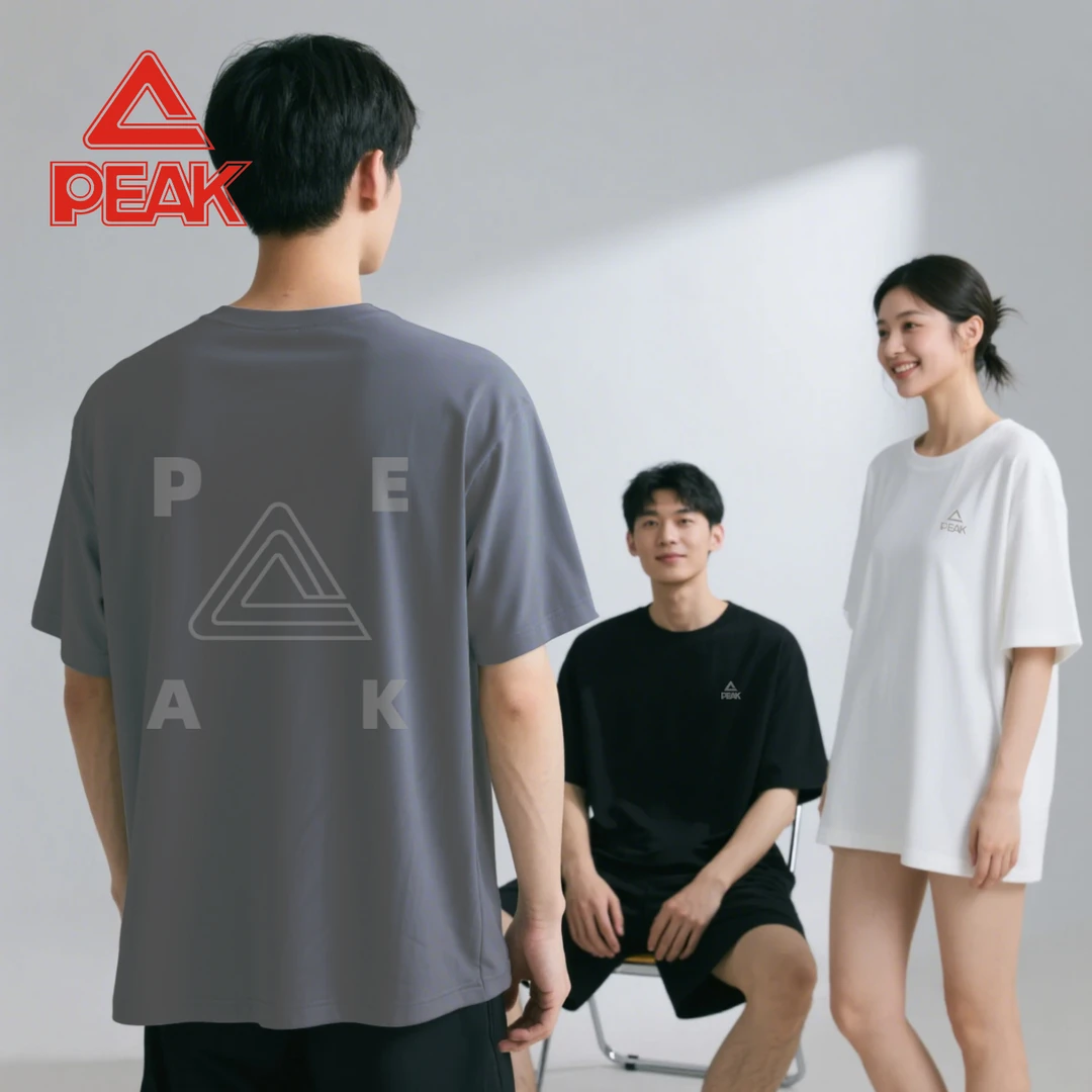 Peak/匹克夏季新款美式速干短袖T恤吸湿透气户外徒步上衣男女同款