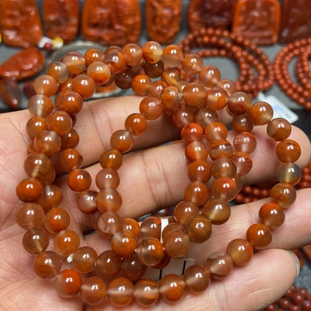 南红玛瑙手串未镶嵌7mm