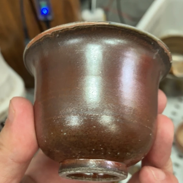 柴烧茶具茶杯大放漏