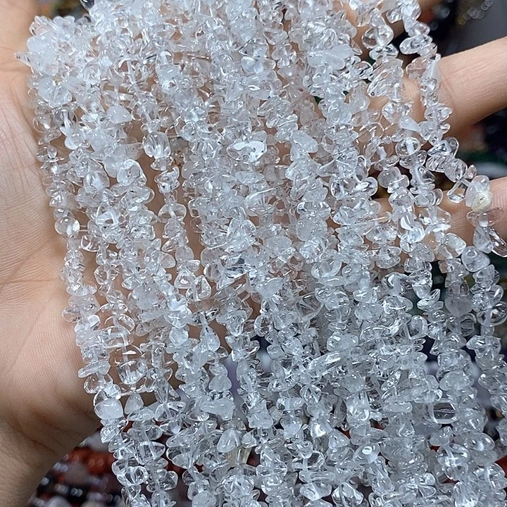 未镶嵌玛瑙/玉髓珠宝半成品天然白水晶绕手4圈