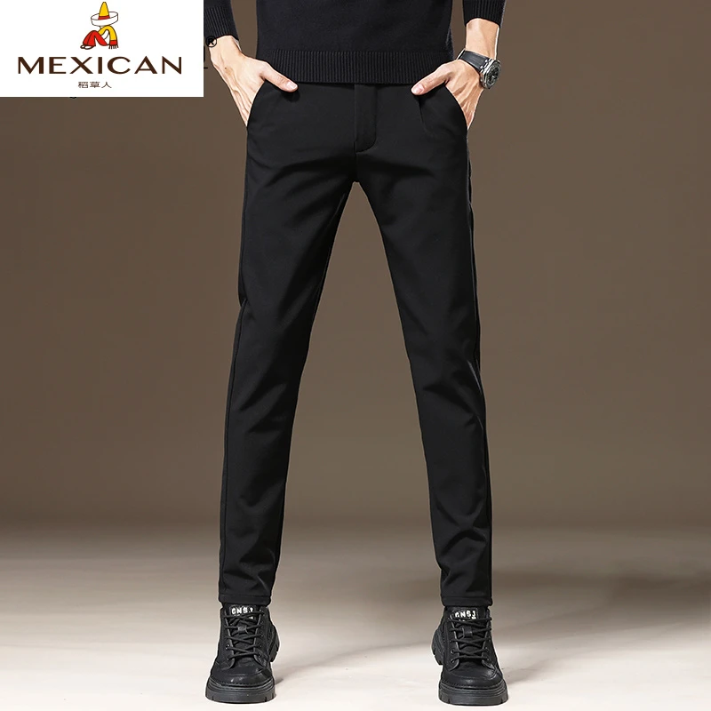 稻草人商务春秋季男士休闲裤弹力百搭修身时尚长裤西裤男