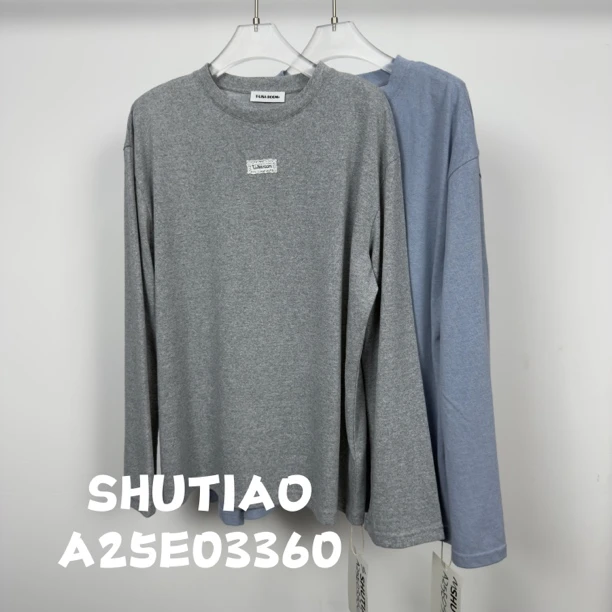 【SHUTIAO】2025夏季：新款小众设计款T恤A25E03360