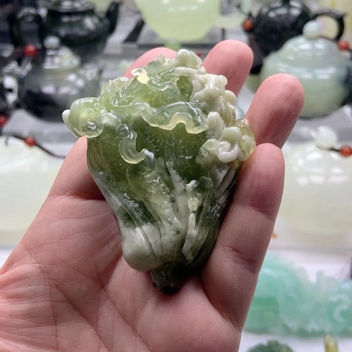 蛇纹石玉壶未镶嵌中**二