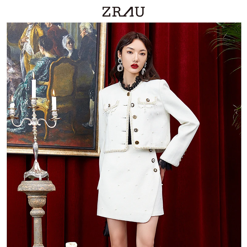 ZRAU春季新款简约质感百搭小香风短外套91040011820