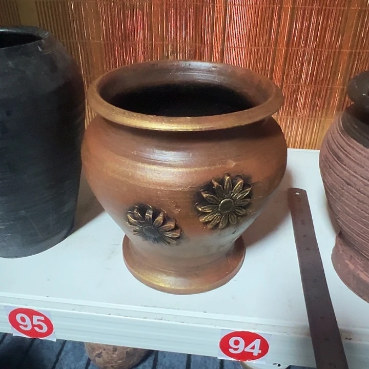 粗陶盆有孔高19口18