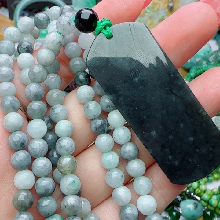 颈饰未镶嵌翡翠天然A货38
