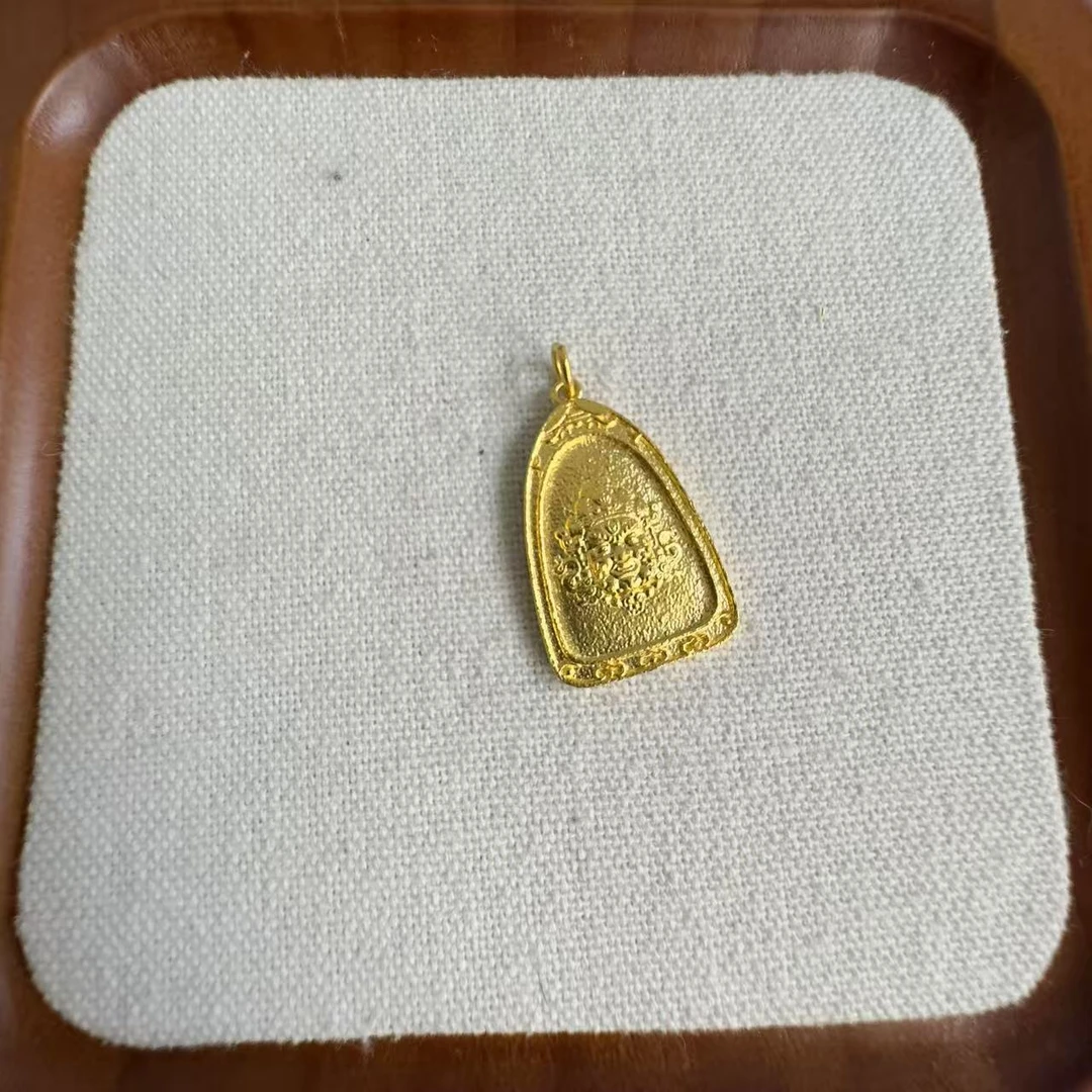 足金999 古法工艺黄财神吊坠