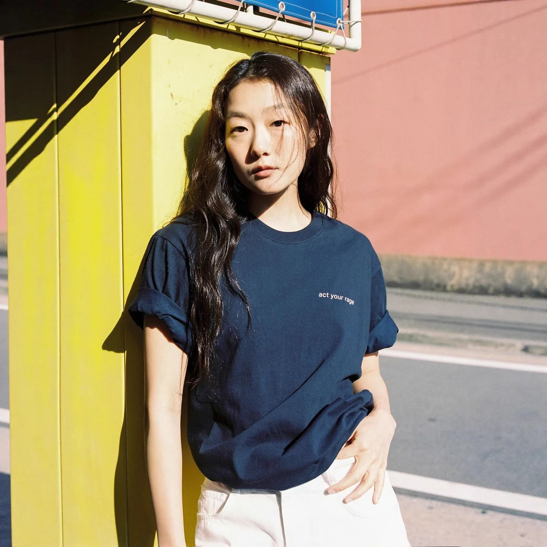 韩国春夏新棉质短袖恤字母印花圆领棉女百搭休闲情侣上衣