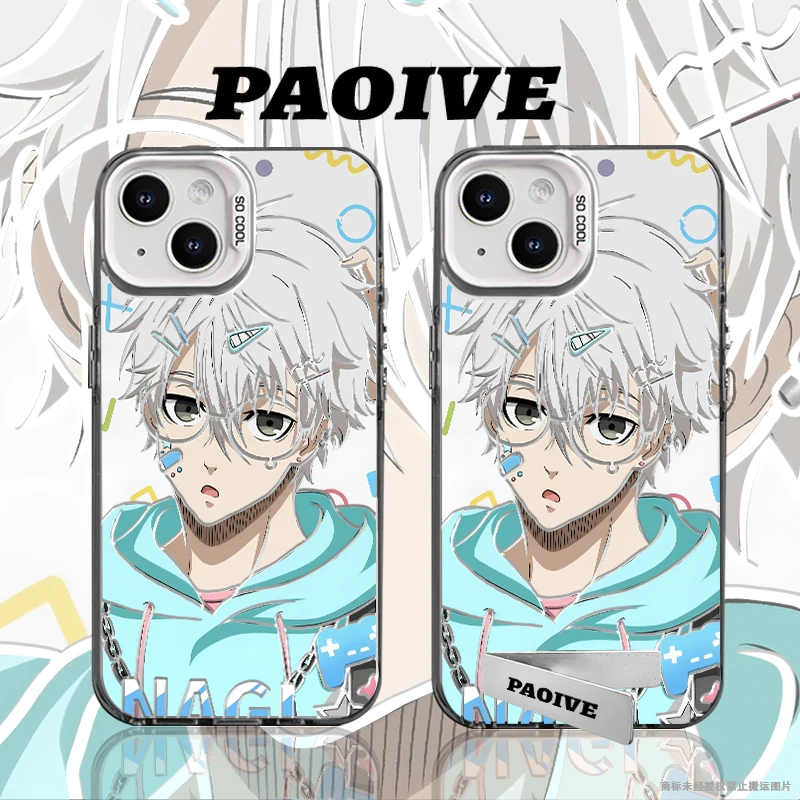 蓝锁适用苹果华为vivoiPhone小米三星防摔彩银手机壳
