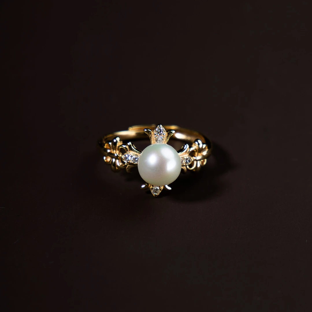 淡水珍珠戒指-XT77-WH|BZZ2