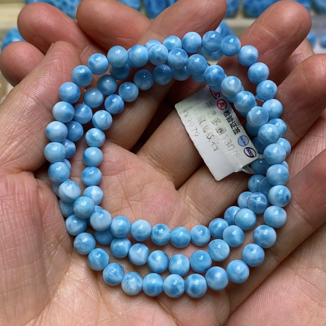 针钠钙石（海纹石）未镶嵌手链
