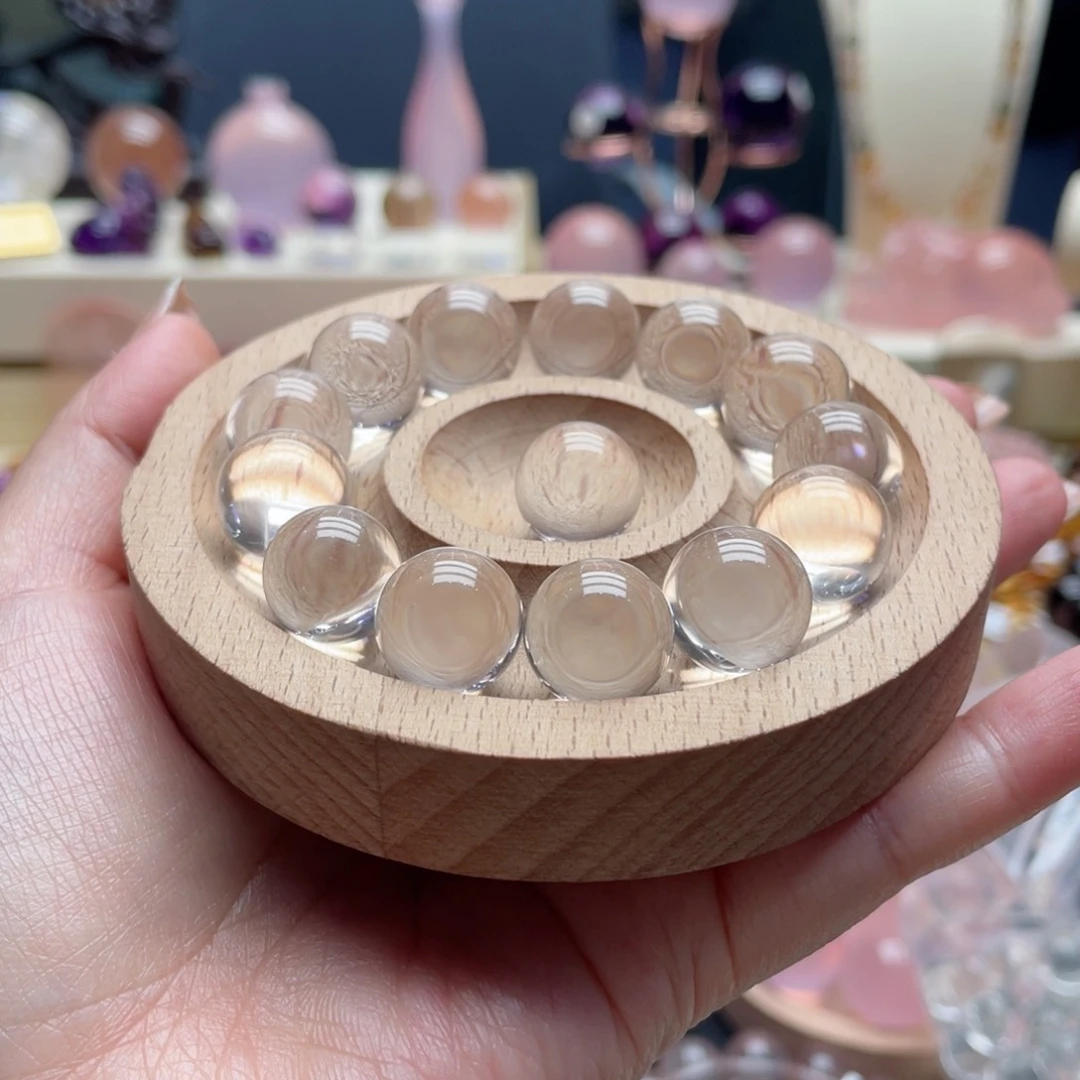 未镶嵌手链水晶白水晶定制14mm