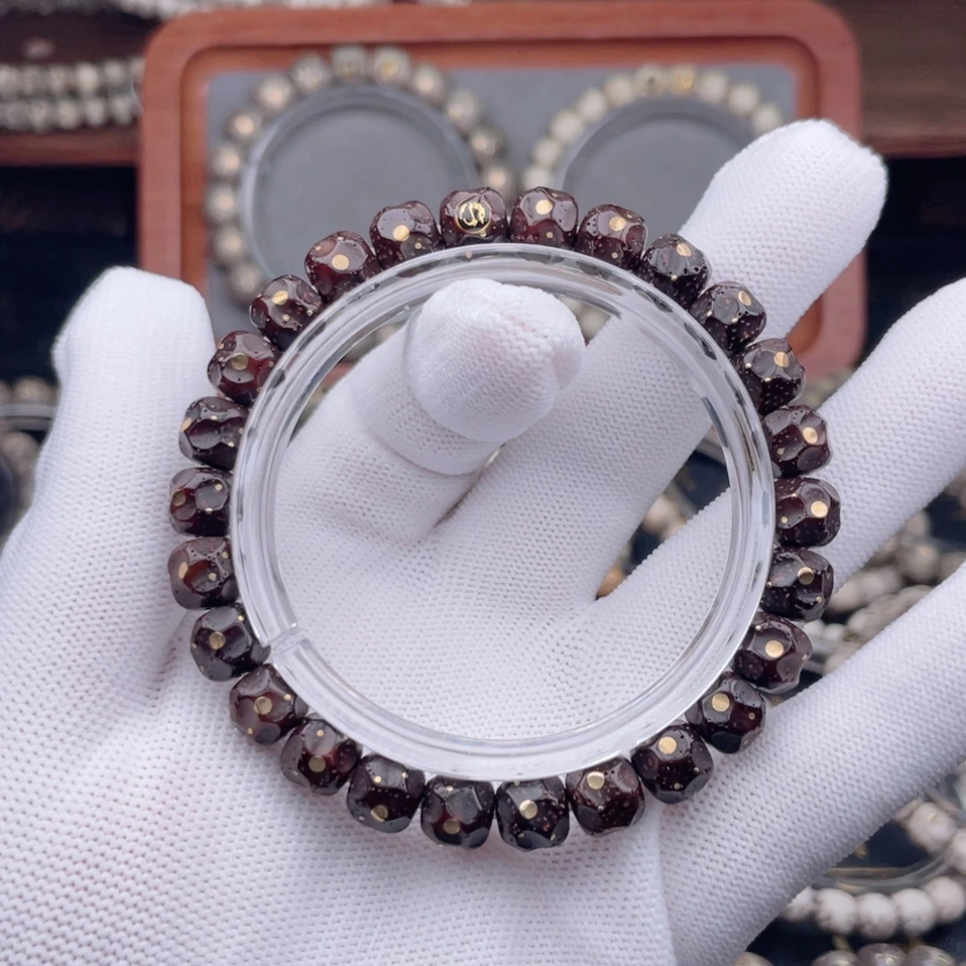 手串星月菩提原生态纯天然黑金星月手工无相