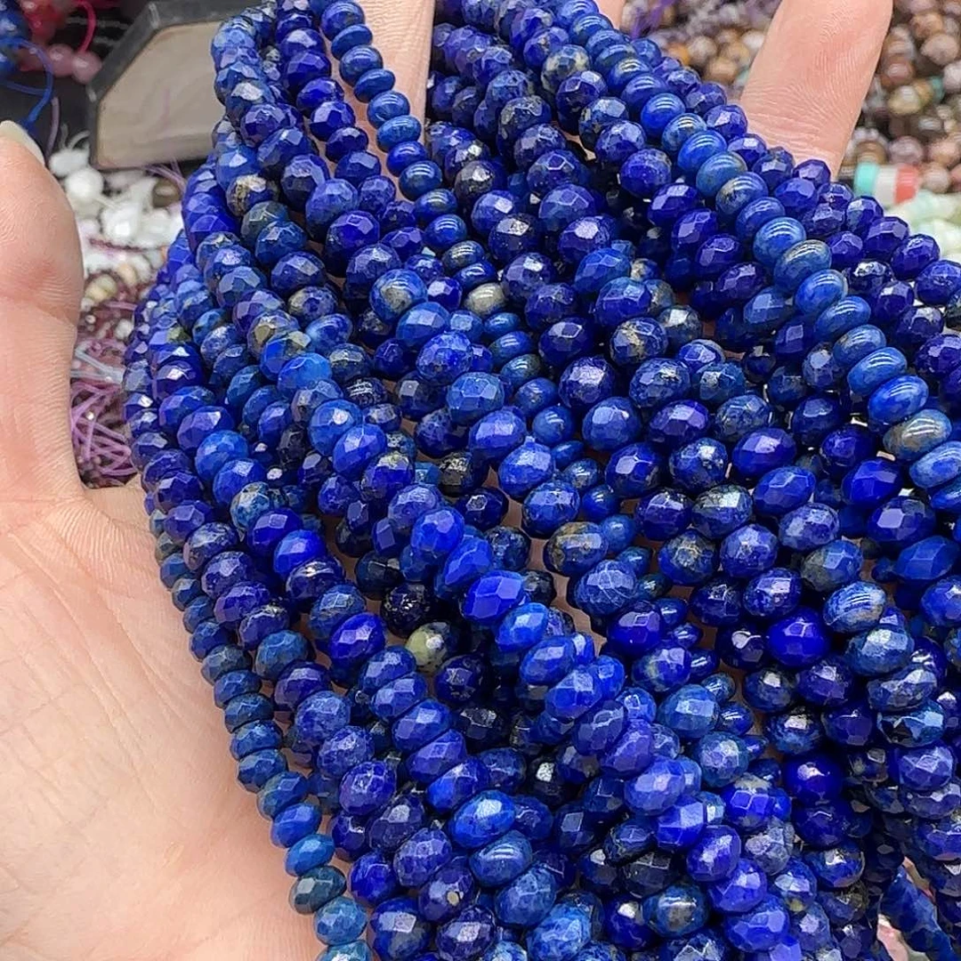 合金玛瑙/玉髓珠宝半成品青金5mm一条混发不挑