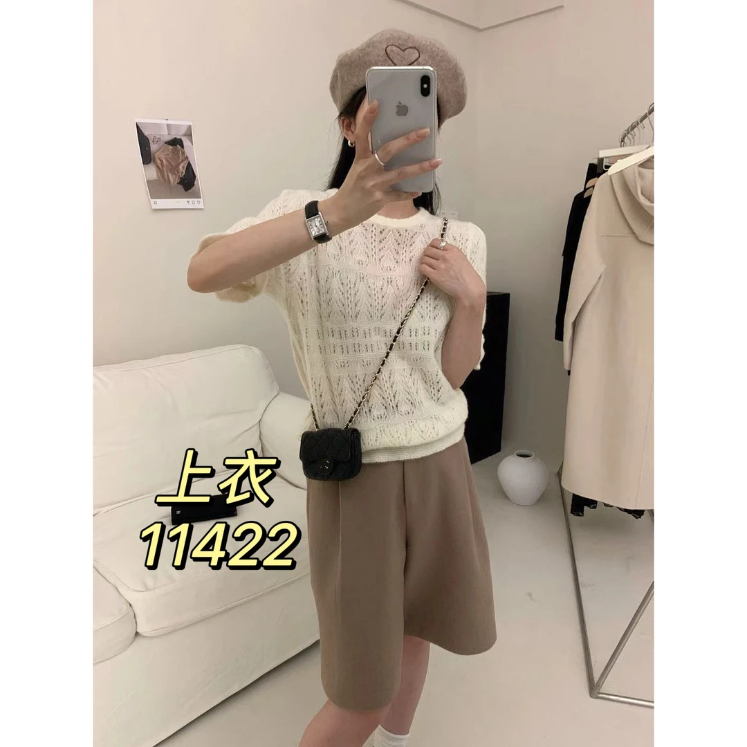 11422（部分无水洗唛，介意慎拍）  SANFAN新款镂空针织衫