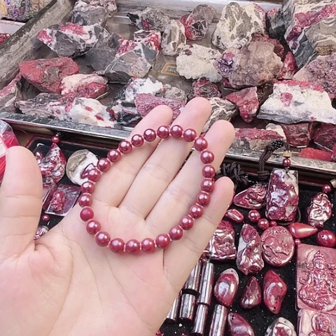 【闪购商品】天然辰砂天然原矿朱砂手串6