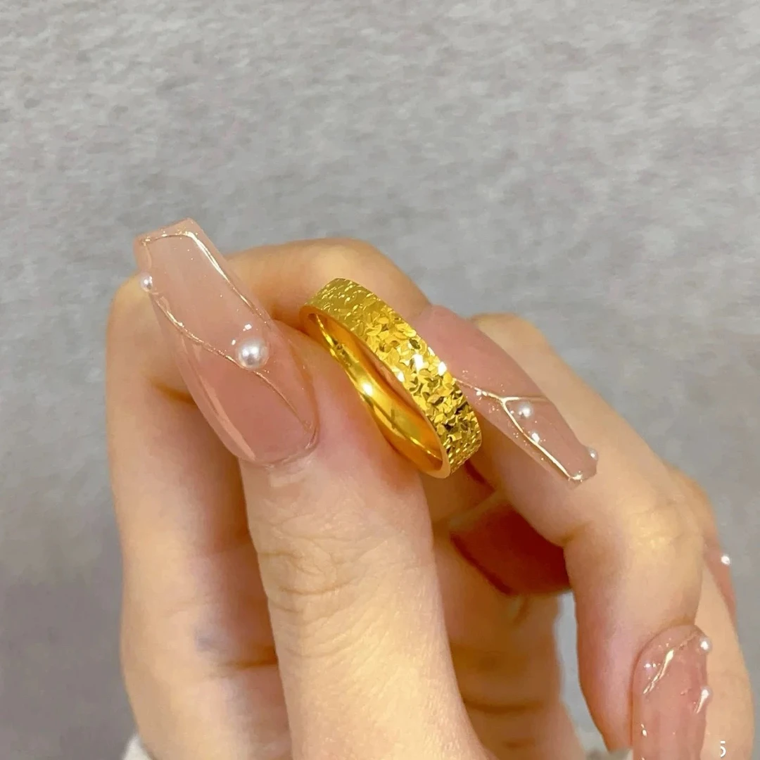 足银戒指 单面碎冰冰戒指