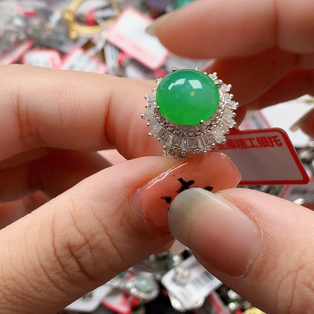 翡翠未镶嵌戒指天然翡翠戒指