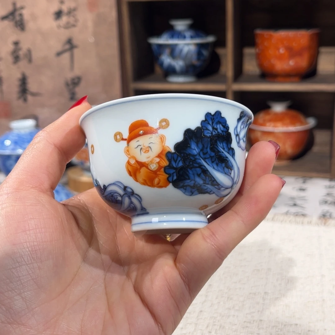 陶杯子景德镇陶瓷主人杯