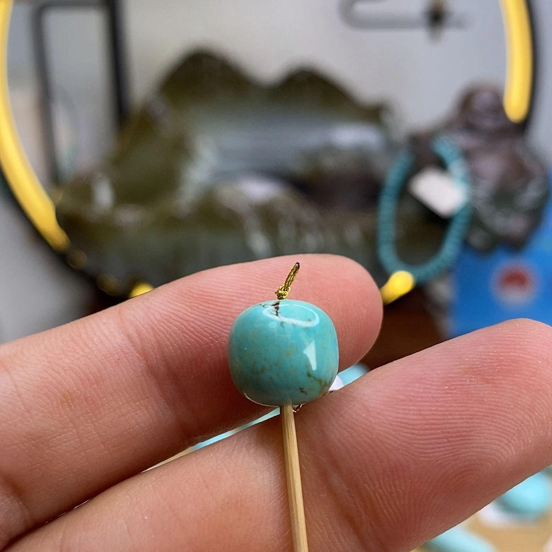 未镶嵌绿松石珠宝奇石11.2×10.7