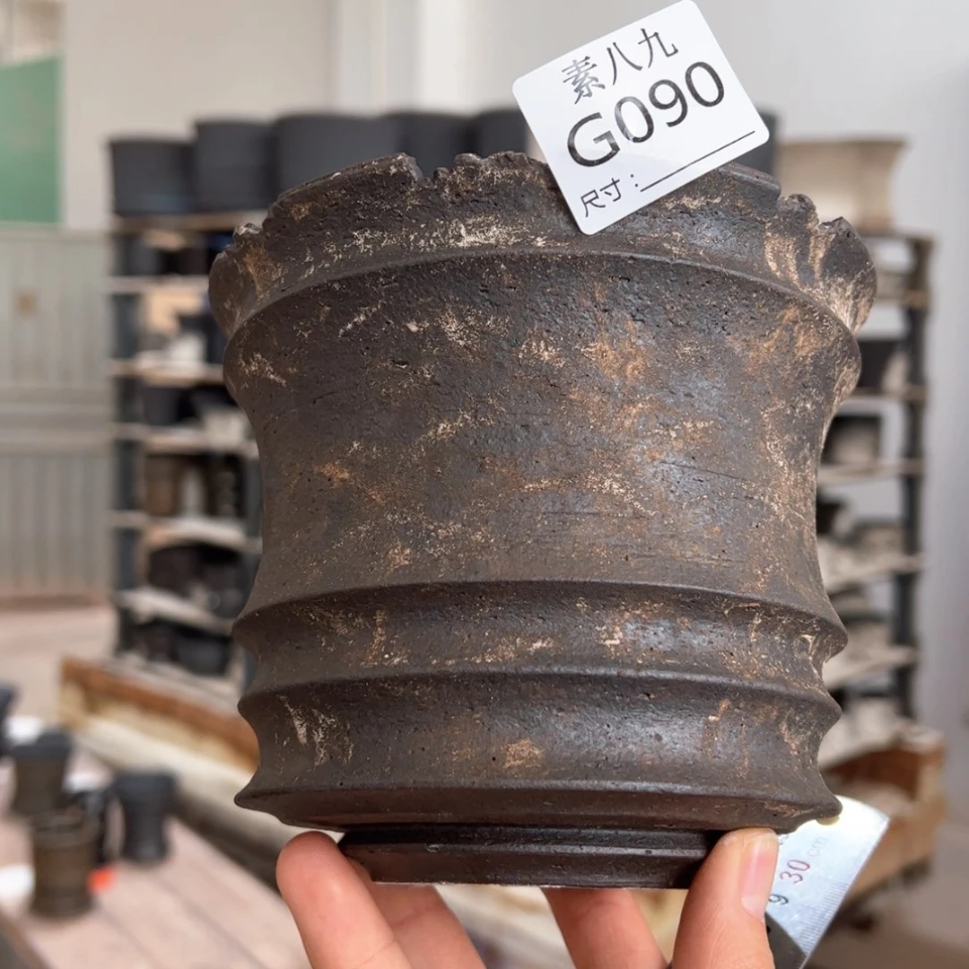 素八九陶瓷内口14.5高13粗陶