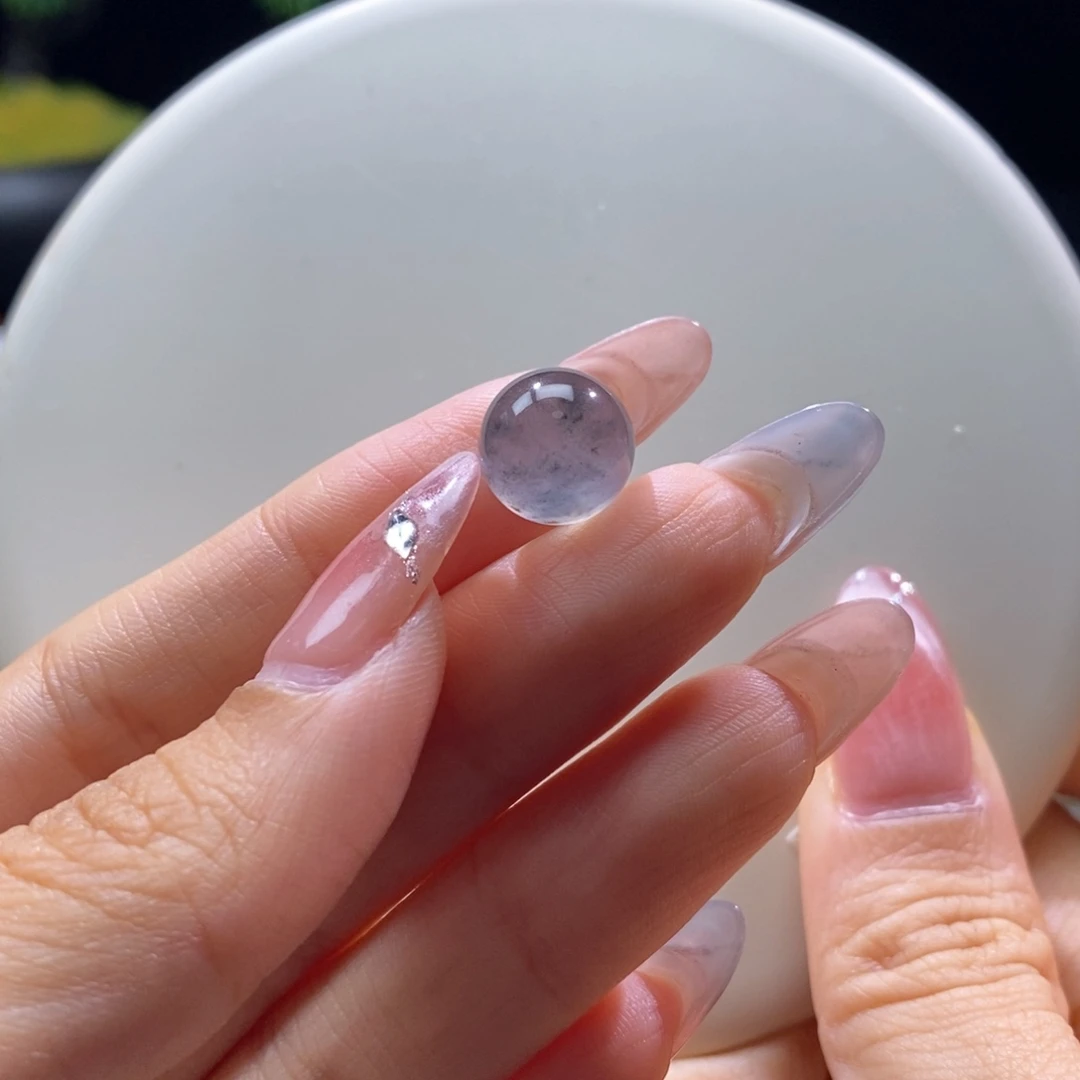 颈饰未镶嵌翡翠翡翠黑杠圆珠11.6mm