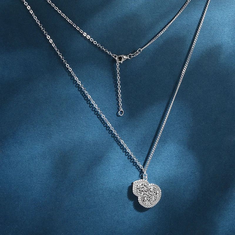 罗威曼铂金pt950碎碎冰镭射AB面葫芦套链