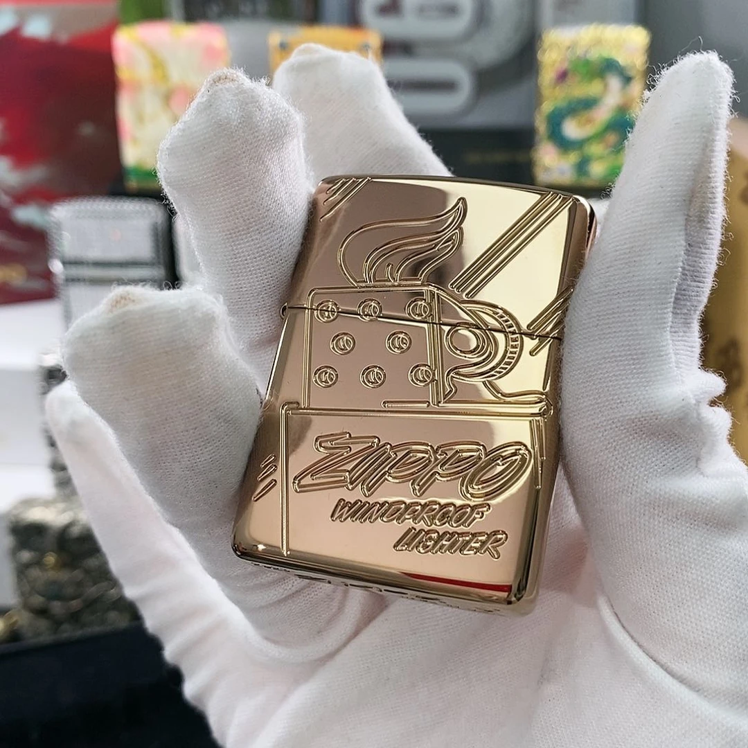 镜面玫瑰金斜阳打火机