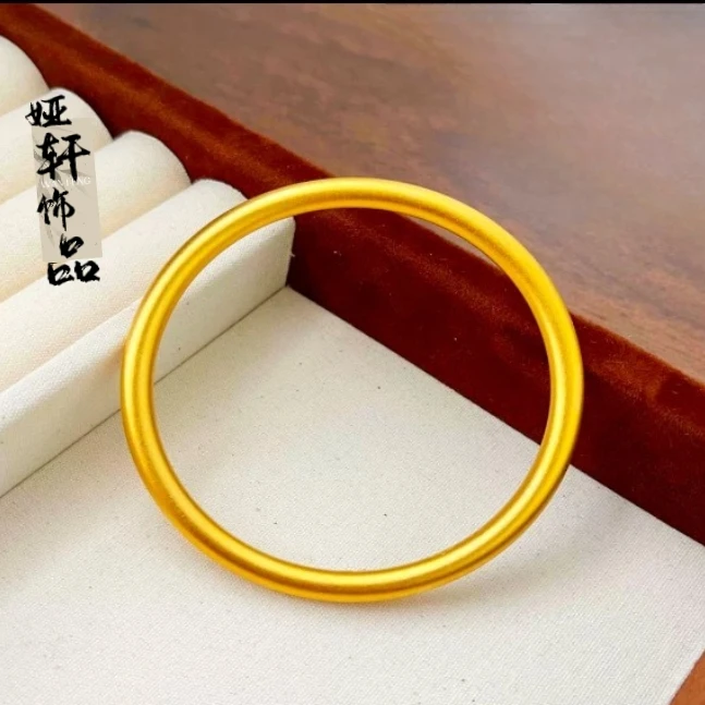 铜合金手镯 (精品高定莲花闭口手镯)时尚经典传承光面女款实心