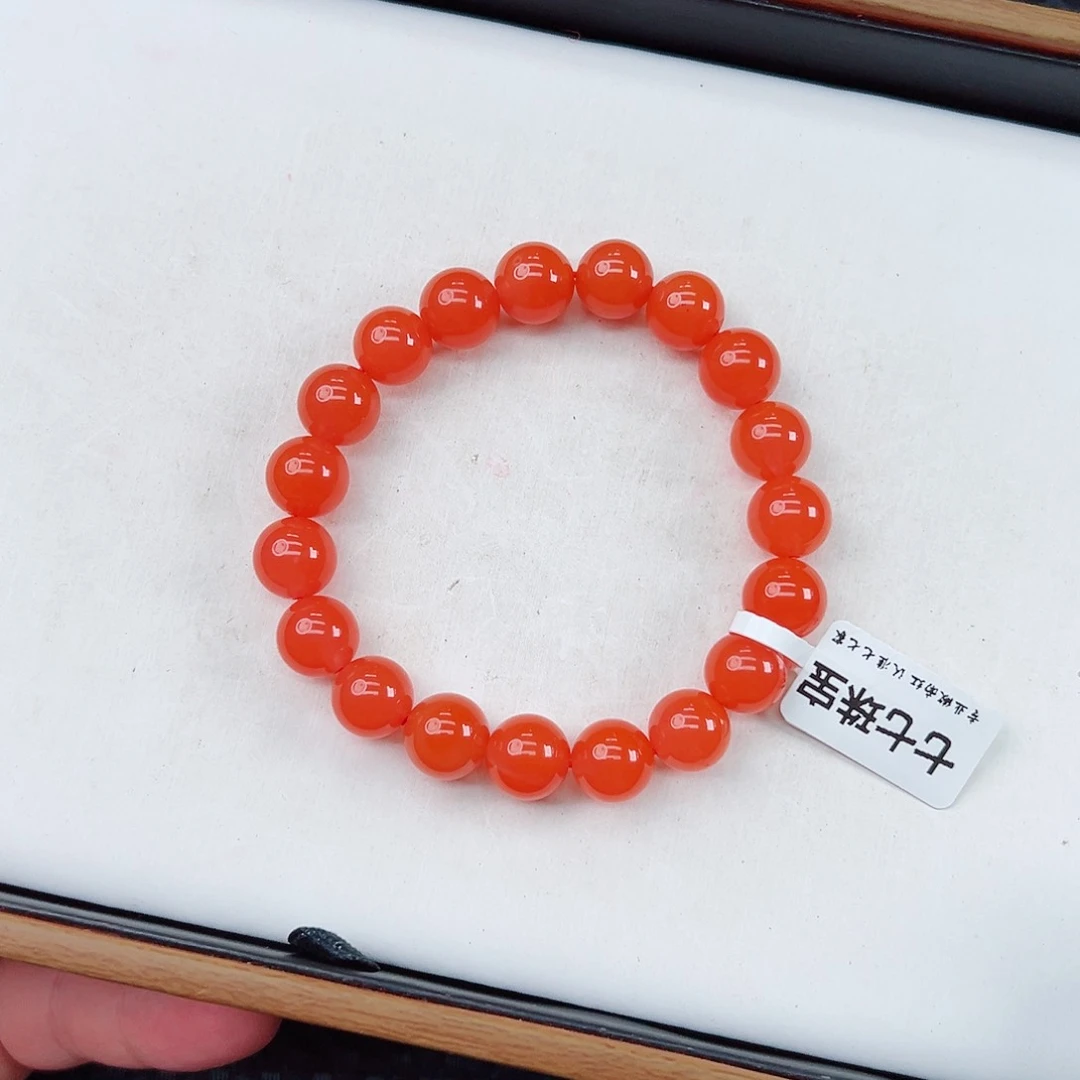 未镶嵌天然南红玛瑙保山杨柳滴水洞亮光收藏级手串卡10一条