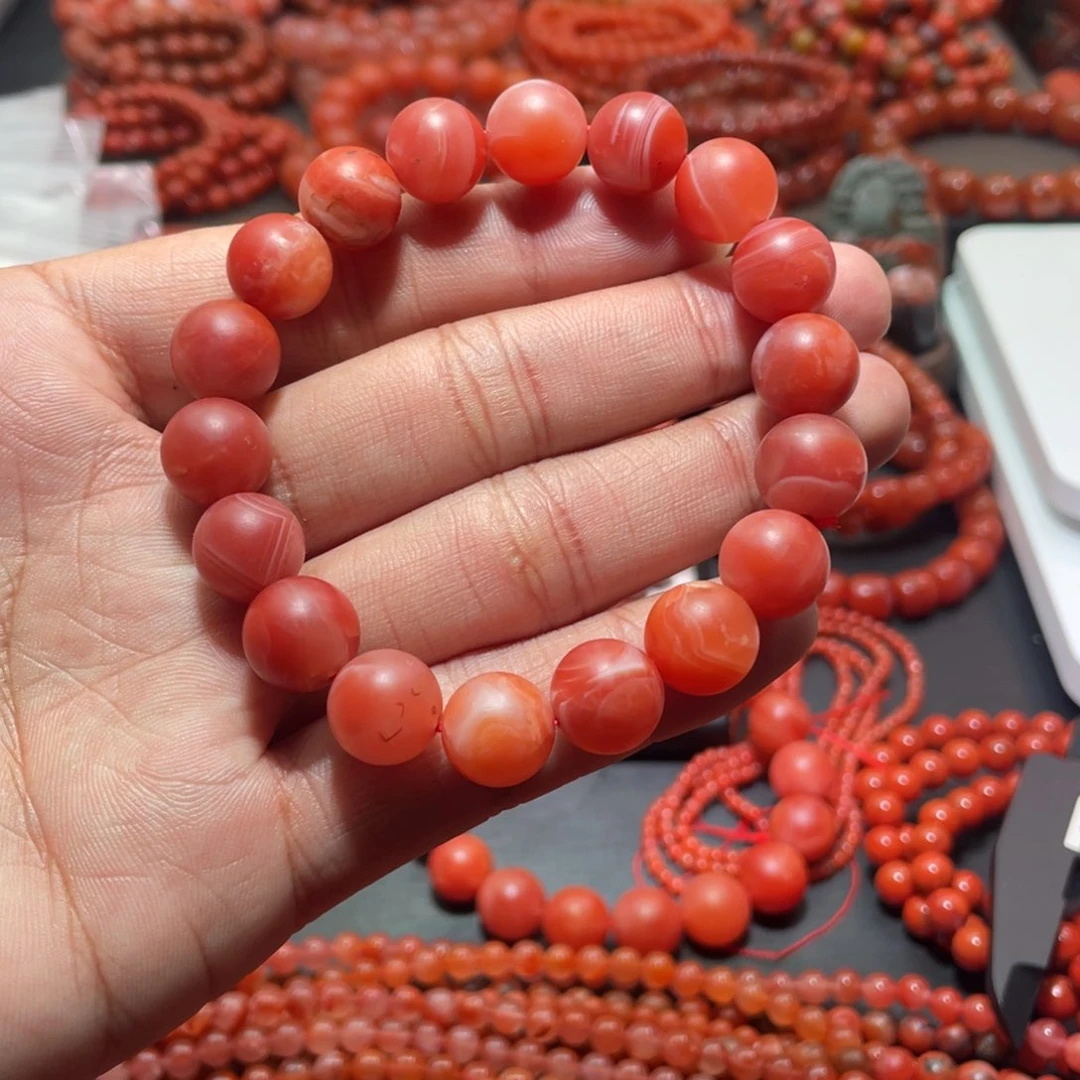 南红玛瑙手链未镶嵌