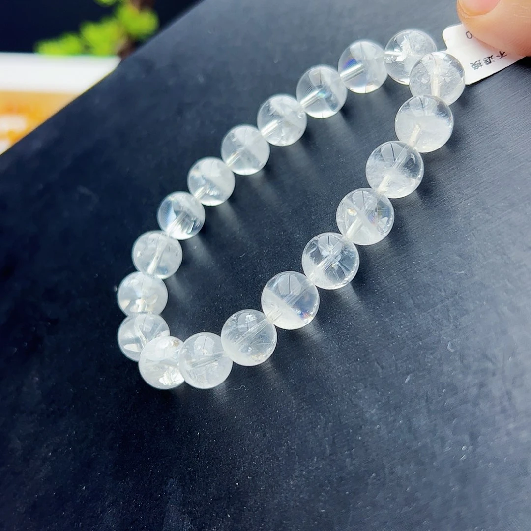 梁***八未镶嵌水晶手链白幽灵10.6mm32