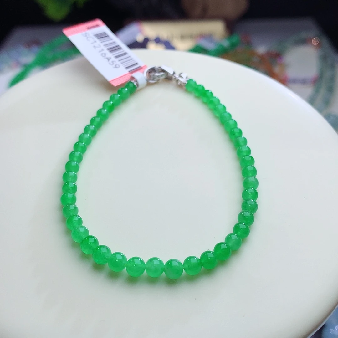 未镶嵌手串翡翠卡3.5/4.2mm