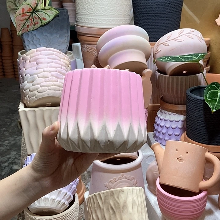 11×11粉色大肚钻 粗陶1个
