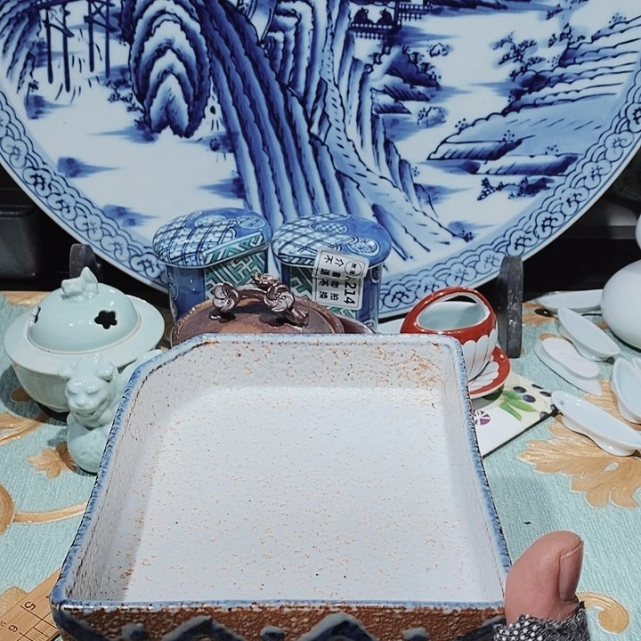 瓷片新年快乐万事如意