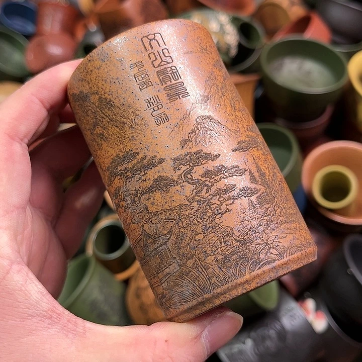 紫砂茶杯全手工紫砂主人杯