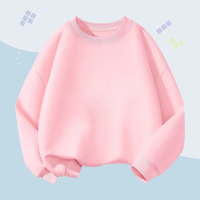 2024春秋长袖洋气加绒加厚保暖冬款套头韩版圆领保暖帅气休闲