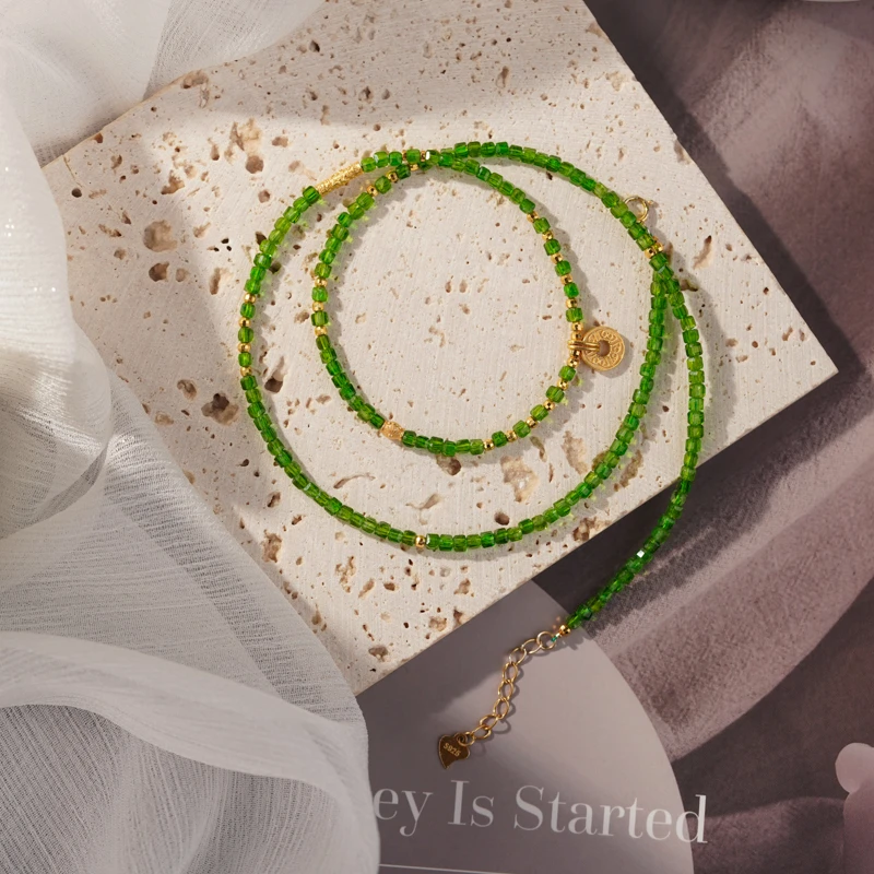 【快乐链】透辉石项链 （天然珠宝多样性发其一）