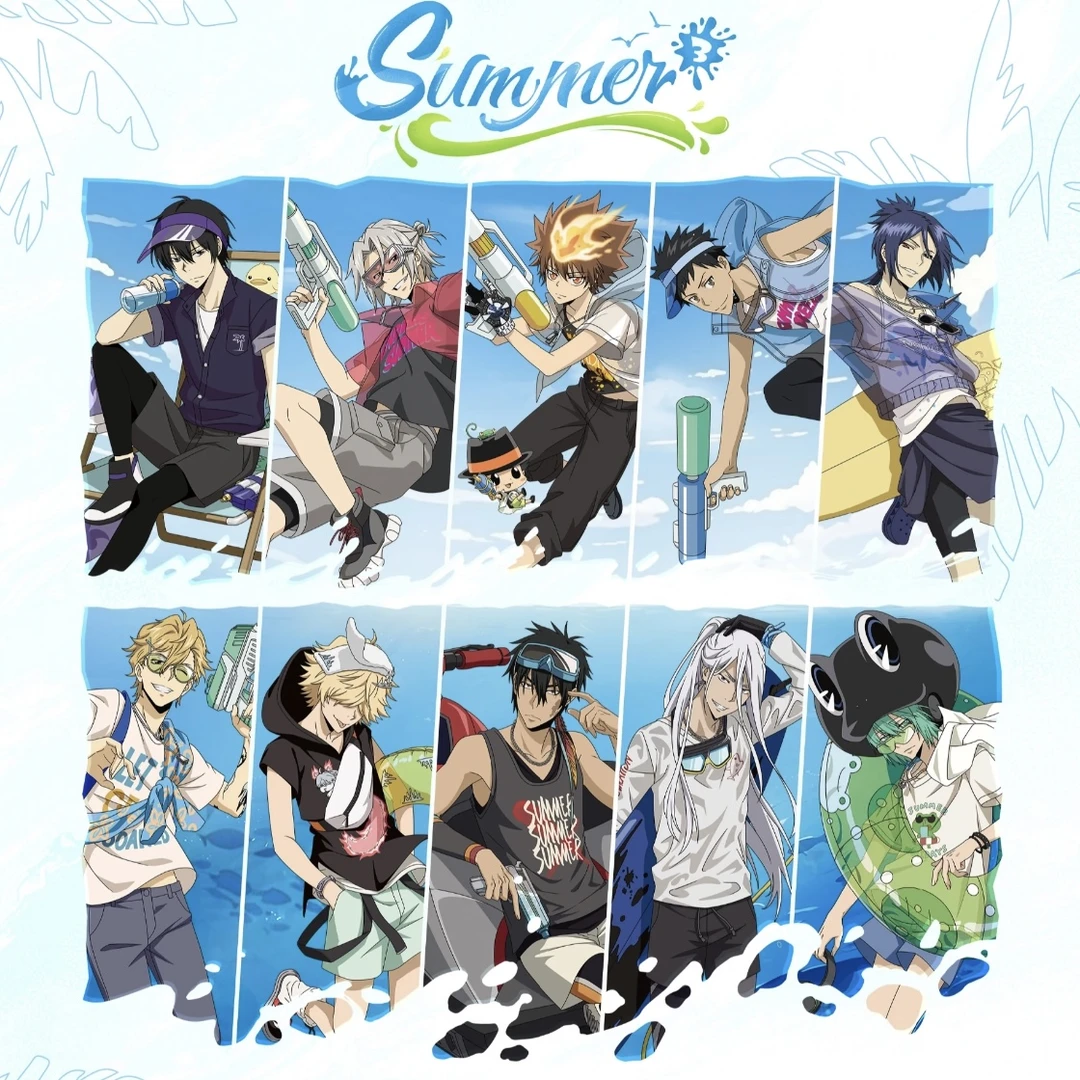 【家庭教师】三月兽夏日水枪系列 吧唧/镭射卡 潮玩盲盒 【默认代拆】